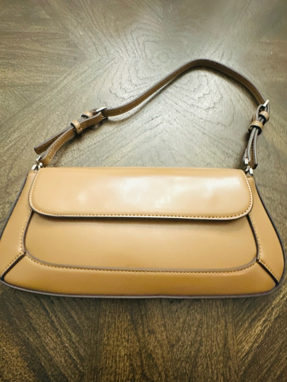 Mango Tan Shoulder Bag with Adjustable Strap